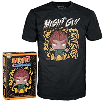Funko Boxed Tee: Naruto - 8 Gates Guy - Large - (L) - T-Shirt - Kleidung - Geschenkidee - Kurzärmeliges Top Für Erwachsene Männer und Frauen - Offizielle Handelswaren Fans