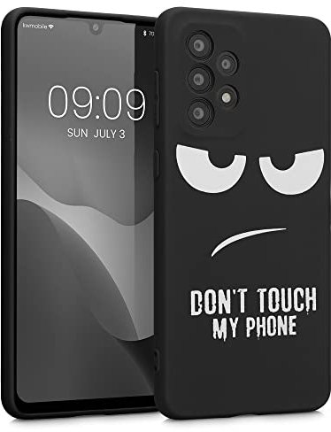 kwmobile Coque pour Smartphone Compatible avec Samsung Galaxy A33 5G - Housse de téléphone en Silicone Blanc-Noir