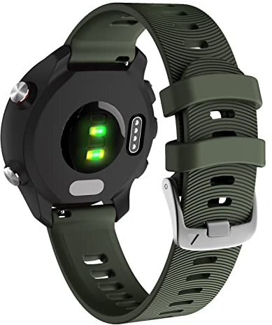 Armbands für Garmin Forerunner 245/645 Music, 20mm Breite Armbander für Garmin Vivoactive 3 Music/Venu/Venu s (Armeegrün)