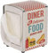 Serviettenspender Diner Serviettenhalter mit Retro-Logo, ca. 14,5 x 10,5 x 9,5 cm, inkl. 60 Servietten (Delicious Food)