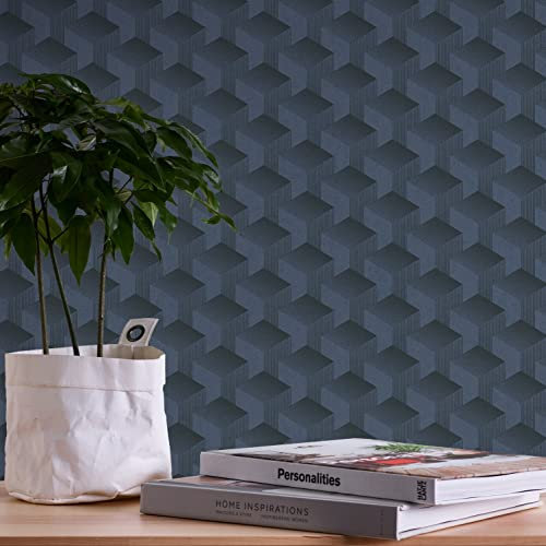 Grafiktapete Blau Schwarz - Livingwalls Premium Wall 2 389634 - Vliestapete - 10,05 m x 0,53 m Made in Germany