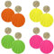 4 Paar Neon Ohrringe Leuchtend Damen Koreanische Statement Ohrringe Bunt Geometrisch Rund für Mädchen Lustige Orange Pink Matte Lackschale Tropfen 80er Jahre Neon Party Accessoires Festival Schmuck