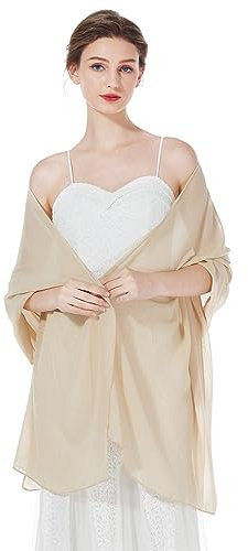 BEAUTELICATE Chiffon Schal Stola Damen Festlich Elegante Tücher Schultertuch Stola für Abendkleider Braut Festlich Sommer Hochzeits