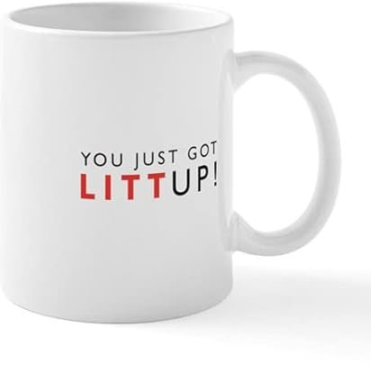 BAAROO Suits You Just Got Litt Up!-Tasse, 325 ml, weiße kleine Keramik-Kaffeetasse, Teetasse, 325 ml