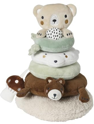 Vertbaudet Baby Stapelturm aus Stoff GRÜNER Wald braun