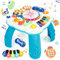 Baby Spielzeug ab 1 Jahr - Spieltisch Kinderspielzeug ab 1 Jahr mit Licht Musik Spielzeug ab 1 Jahr 6 in 1 Activity Center Baby Musikinstrumente Kinder Geschenke ab 1 2 3 Jahr Junge Mädchen