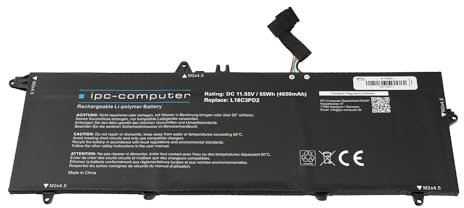 IPC-Computer Akku kompatibel zu Lenovo enovo ThinkPad T490s (20NX/20NY), T495s (20QK/20QJ), T490 (20N2/20N3), T14s (20T1/20T0) - SB10K97651 mit 55Wh