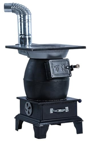 stufa a legna in ghisa, Stufa a legna da esterno, Stufa a legna per la casa, Portatile con stufa a pellet con canna fumaria, per cucinare, campeggio, tenda, escursionismo, pesca