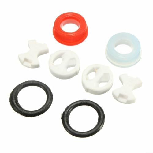 Lot de 6 joints de valve avec disques en céramique, joint torique, rondelle en silicone, cartouche de robinet mélangeur