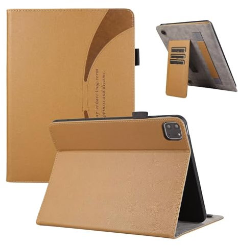 Funda Tableta Compatible con Realme Pad 10.4 (2021),Suave PU Cuero Carcasa con Flip Case Cover,Cierre Magnético,Función de Soporte,Billetera con Tapa Tarjetas,Marrón