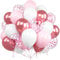 Ousuga Palloncini Rosa e Bianchi, 60 Pezzi 12 Pollici Palloncini Rosa Pastello Metallico Coriandoli Palloncini per Ragazze Compleanno Matrimonio Anniversario Bambini Baby Shower Feste Decorazioni