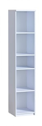 MINIO go for it - Bücherregal 35cm Breite ARCCA Standregal für Wohnzimmer | B:35cm x H:171cm x T:36cm, Büro, Schlafzimmer, Kinderzimmer, Mehrzweckschrank, Weiß