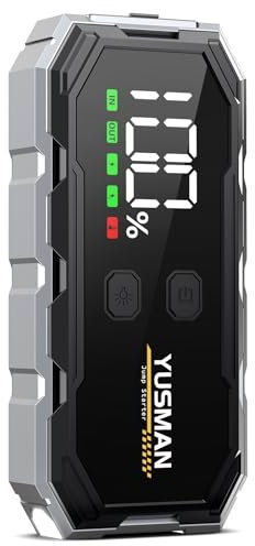 YUSMAN Avviatore Batteria Auto - 4000A Booster Avviamento Auto Portatile per 12V (fino a 7.0L Gas/5.5L Diesel), Avviatore di Emergenza, QC3.0,Starter Batteria Auto, LED