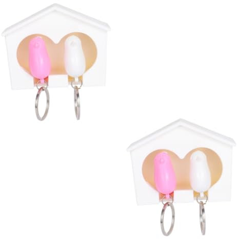 SEWOART 2 Sets Vogelhaus Schlüsselanhänger Vogelnest Schlüsselhalter Wanddekor Schlüsselhalter Schlüsselanhänger Pfeifenfunktion