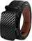 GOODSALEOK BLISSION Ceinture Homme Automatique Cuir Cliquet Pour Business Costume Noir Ceinture Homme Taille Ajustable Motif En Fibre De Carbone（Noir）-115cm