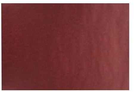 Europochette Kraft Burgundy Recycled Paper Tablemat, 30x43cm (Pack 250) | Protects table surfaces from hot plates and spills, with a recycled composition that streamlines post-service cleanup.