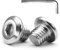 MINHER M4 x 4mm 20Pcs Testa Piatta Esagono Incassato Viti Bulloni, Bulloni Per Mobili, Acciaio Inossidabile A2 V2A, Filettatura Completa (con Chiavi a Brugola)