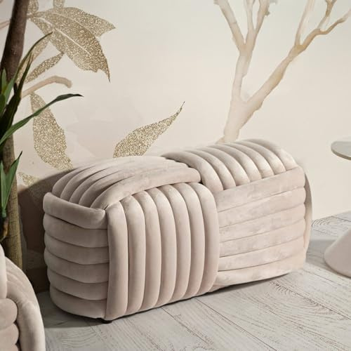 Dmora Bank Marokopa 90x45x45h cm Rosa, Belastbar bis 150 kg