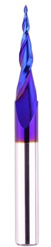 CNC Router Bits 1/4 Shank 1/32 Tip Dia Tapered Ball Nose for Carving