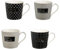 LOLAhome Tazas de desayuno | Juego de 4 tazas para café con leche decoradas de cerámica de 340 ml (Home, 4 tazas desayuno)