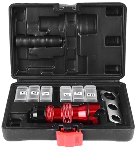 Haofy Electric Rivet Gun Adapter Efficient Professional Rivet Head for Furniture Processing Aluminum Alloy M3-M10