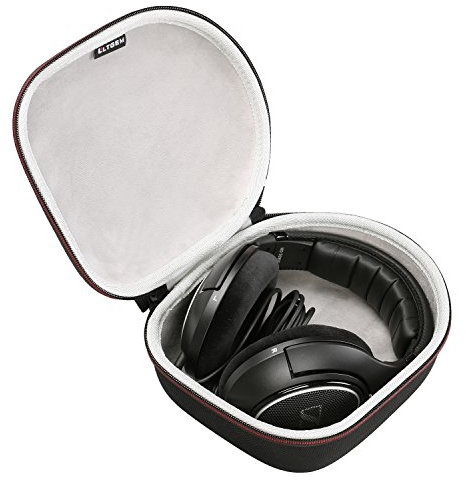 Headphone Case Compatible with Sennheiser Consumer Audio HD 560 S / 599 SE / 280 Pro / 599/600 / 660S2 / 620S / 569 Over-The-Ear Audiophile Headphones, Black+Gray