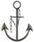 Antik Blau Metall Anker mit Kette Wand Decor