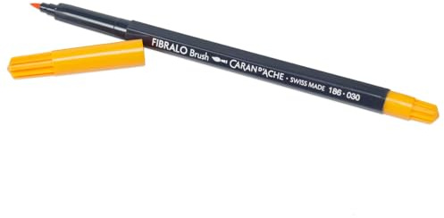 Caran Dache : Fibralo Water Soluble Brush Pen : Orange
