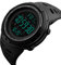 SKMEI Herren Outdoor-Sportuhr, 50 m, wasserabweisend, Multifunktions-EL-Hintergrundbeleuchtung, digitale Armbanduhr, PU-Armband