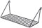 Gerade, flache Display Regal für Wand-Grid Panel, Draht zum Aufhängen Organizer Rack Bin Aufbewahrung Grid montieren, 30 cm Breite x 10,9 cm Tiefe, schwarz schwarz