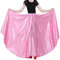BACKGARDEN Eleganter Satin-Rock für Damen, 20 Meter, lang, für Ballsaal, Bauchtanz, Performance-Kostüm, Pink, Einheitsgröße