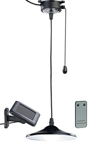 Lunartec Solar Hängelampe: Solar-LED-Hängeleuchte mit Zugschnur und Fernbedienung, 40 Lumen, IP44 (Deckenlampe mit Zugschalter, Hängelampe mit Zugschalter, Deckenleuchte Outdoor)