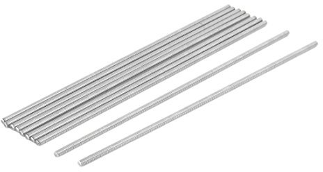 sourcing map 10 Stück Gewindestangen M4x180mm Edelstahl 304 Gewindestift Metrischem Vollgewinde Bar Gewindestäbe für Befestigung CNC-Werkzeugmaschinen 3D-Drucker Industrie Geräte