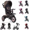 Byox Tricycle, Dreirad Jockey Gummireifen Musik Sitz drehbar Schubstange verstellbar, Farbe:beige