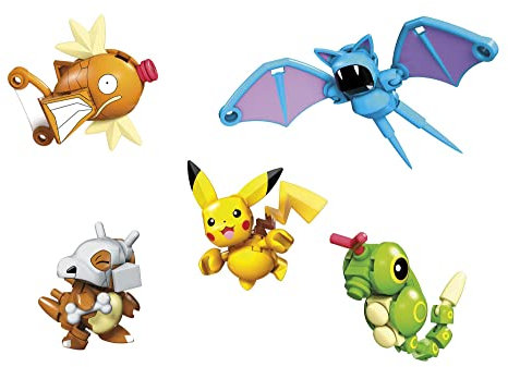 MEGA CONSTRUX Pokémon Exklusives Pokéball-Set - 5 Figuren, unterschiedliche Pokébälle, kombinierbar, für Kinder ab 6 Jahren, GHP85