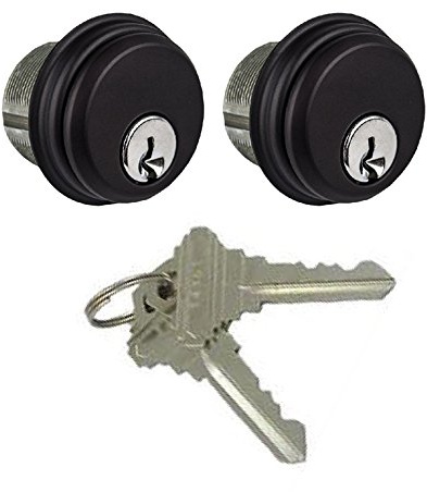 MCAVORY Commercial Door Lock Cylinder with Keys - Double Cylinder, 2 Pack