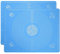 Silicone Baking Mat with Measurements Large Sheet for Rolling Dough Value 2 Pack, Mats 40x60cm 16’’x24’’ Toaster Oven Pan Pastry Heat Resistant Liner Dough Rolls Mats for Cookie Pizza (Blue)