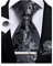 DiBanGu Cravate pour homme en soie cachemire floral cravate poche carré boutons de manchette pince à cravate ensemble, Noir/gris, 150