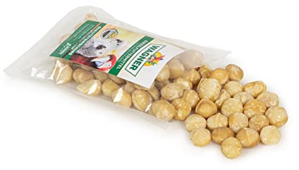 Wagner's | Macadamia Nüsse 100g | Geröstet und ohne Zusätze | Snack für Vögel
