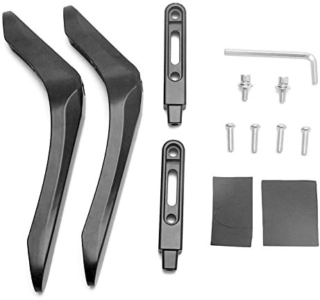 Gcroet Universal TV Stand, Black Steel Rectangular Base, Supports 32-65 inch Screens, Indoor TV Support for Tables & Dressers, 1 Piece