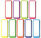 54pcs Magnetic Dry Erase Labels, Reusable Name Tags Magnets for Students Classroom, 9 Color Magnetic Name Plate for Whiteboard Refrigerator Shelving School Bus 3.2x1.2 Each-Color Border