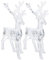 Sewroro 2 Stücke Weihnachten Rentier Ornamente Acryl Rentier Hirsch Figur Glas Sammlung Ornament Statue Tier Sammelstück Stehend Weihnachten Tischdekoration Dekoration