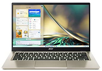 Acer Swift 3 (SF314-512-57YS) Ultrabook/Laptop | 14 WQHD Display | Intel Core i5-1240P | 16 GB RAM | 512 GB SSD | Intel Iris Xe Graphics | Windows 11 | QWERTZ Tastatur | Gold