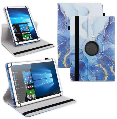 NAUC Universal Tablet Schutzhülle für 10 10.1 10.3 10.4 10.5 11 Zoll aus Kunstleder Hülle Tasche Standfunktion 360° Drehbar Schutz Cover Case, Farben:Motiv 18