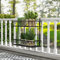 COSTWAY Blumenregal zum Aufhängen, Blumentopfhalter Metall, Hängeregal mit verstellbaren Haken, Topfpflanzenbehälter für Garten Balkon Terrasse, Geländer Regal, Blumentopfregal Schwarz