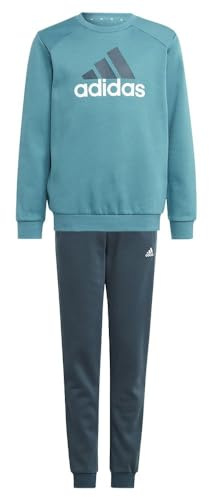 adidas Unisex Kinder Essentials Big Logo Fleece Jogger Set Kids, arctic fusion/arctic night/white, 7-8 Years