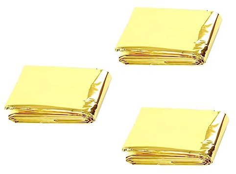 Toddmomy 3pcs Reflective Emergency Survival Blanket Foil Sleeping Mat for Camping