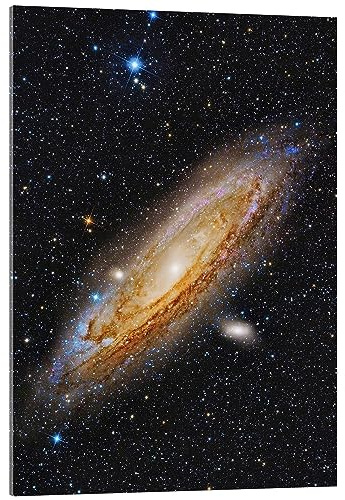 Posterlounge Messier 31, die Andromeda Galaxie. Acrylglasbild | 60 x 80 cm von Roberto Colombari Schwarz Wandbilder Wanddeko