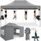 COBIZI Tonnelle de Jardin Tente 3x4.5 étanche Stable,Pavillon de Jardin Protection UV avec 4 Parties latérales Festival Tente de réception Protection Solaire Pavillon pour Mariage, Gris