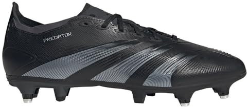 adidas Predator League Football Boots Soft Ground, Botas de fútbol Unisex Adulto, Core Black/Carbon/Core Black, 39 1/3 EU